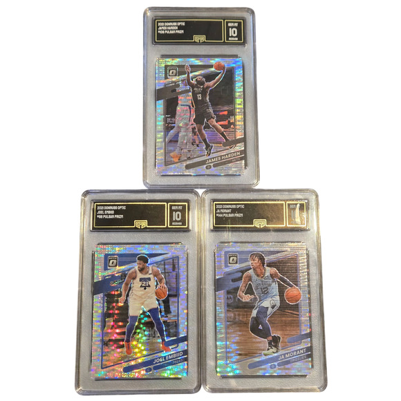2021 Donruss Optic Ja Morant Embiid Harden Pulsar Prizm Lot GMA10 - Picture 1 of 8
